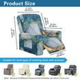thumbnail image 7 of Xoenoiee Blue Golden Marble Pattern Recliner Chair Covers, Lazy Boy Recliner Covers Stretch Couch Cover Slipcovers 4 Pieces Furniture Protector with Elastic Bottom for Dogs Cats Kids, 7 of 7