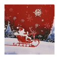 Cmefzd Christmas Tablecloth, Red Table Cloth, Xmas Tree Deer Waterproof
