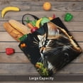 thumbnail image 7 of Japuie Realistic Style Cute Cat Print Tote Bags, Shoulder Bag with Zipper Closure, Top Handle Handbag,Shopping Bags,Travel Shoulder Bag ,Suitable for Gym Shopping, Work, and School, 7 of 7