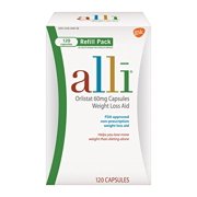 alli Weight Loss Aid Orlistat 60 mg Capsules,Refill Pack 120 Count Each