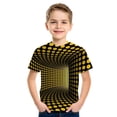 thumbnail image 2 of LRen Boys Shirts Short Sleeve Cotton T-Shirts Kids Summer Crewneck Graphic Print Basic Tees Tops Yellow,3-4 Years, 2 of 3