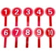 thumbnail image 4 of Paletas de puntuación de mano, tablas de puntuación con mango práctico, 10 Uds., 4 of 7