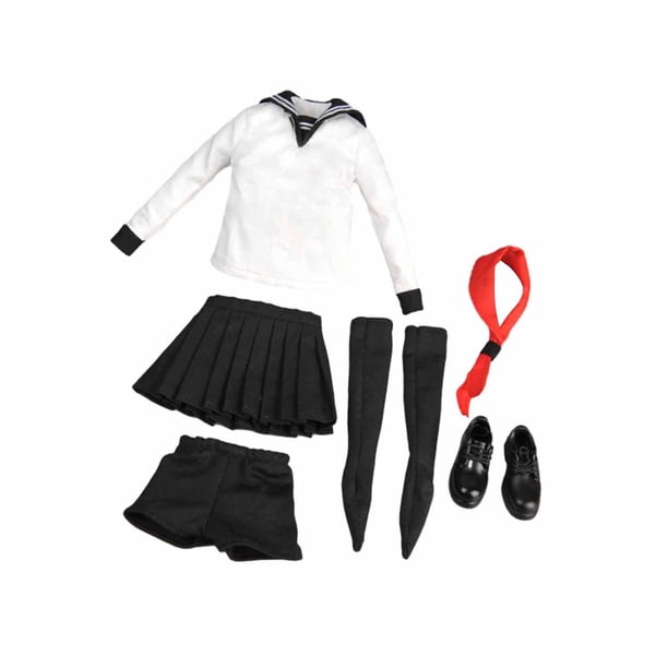 Mini Jupe à Carreaux 1/6 - Vêtements Pour Poupée 12 Pouces - Figurine Femme