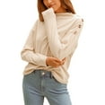 thumbnail image 3 of Blusa de manga larga para mujer, blusa de manga larga, suéter con cuello redondo, blusa de manga larga confiable y duradera, 3 of 6
