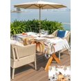 thumbnail image 4 of Outdoor Tablecloth with Umbrella Hole and Zipper, Fall Pumpkins Rectangle Table Cloth 60x120 Inch Waterproof Tablecloth, Thanksgiving Country Rustic Flower Leaf Picnic Table Cover for Patio Camping, 4 of 7