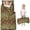 Camo and Maple Green Pattern, variant on Camo and Deer Brown Pattern Teens Toddler Nap Mat with Pillow, Sleeping Mat Bag for Preschool Daycare 59"x22"