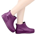 thumbnail image 3 of Xfvqtps Womens Ankle Rain Boots Waterproof PVC Boots for Rainy Garden Outdoor Slip on Round Toe Casual Wet Weather Shoes, 3 of 9