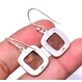 thumbnail image 2 of Noreena Jasper Gemstone 925 Sterling Silver Handmade Bali Earring 1.37" A325, Handmade Jewelry, Dangle Earring, 2 of 4