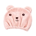 thumbnail image 2 of Gorro De Toallas De Ducha Gorro De Pelo Seco De Pelo Largo De Dibujos Animados Para Ba?o Hotel Traveling Pink Sunnimix Envoltura de toallas para el cabello, 2 of 7