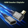 HighSpeed USB4 8K Cable with Thunderbolt 4 TypeC Extension Male to Female, 8K60Hz, 100W