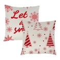 thumbnail image 2 of 4PCS Merry Christmas Throw Pillow Covers Deer Snowflakes Snowman Decorative Pillow Covers for Sofa Couch Bed and Car Throw Pillow Covers,18 x 18 inches, 2 of 6