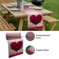 thumbnail image 5 of Valentine's Day Table Runner - 48 Inch Long, Kitchen Dining Table Runner Dresser Scarves, Red Heart Love Trees Romance Spring Farmhouse Decor for Coffee Tables Wedding Party Banquet, 5 of 8