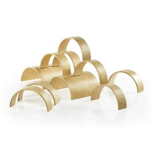 Guidecraft Arches et Tunnels : Ensemble de 10 Comprend 2 Tunnels et 8 Arches Blocs Éducatifs Empilables pour Enfants