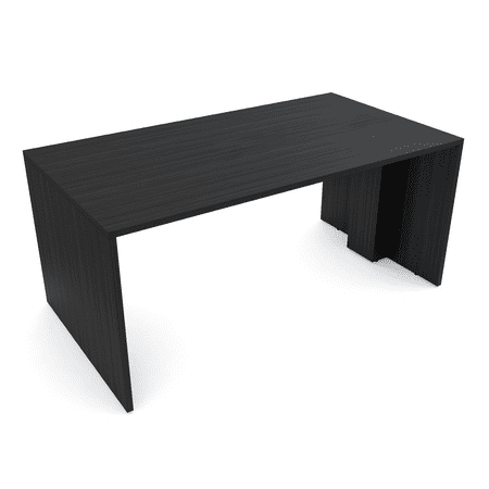 4 Person Collaboration Table | Face-To-Face Desk | 36x66 All Laminate Team Desk | Asian Night White Cypress