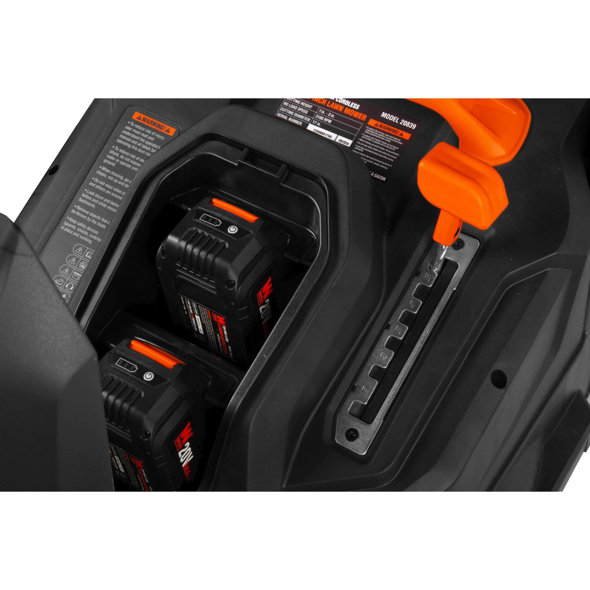 WEN 20V Max Cordless 19-Inch Lawn Mower, String Trimmer, and Leaf Blower Combo Kit with Two 5Ah Batteries and Dual Port Charger (20VK3TBM)