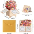 thumbnail image 4 of SwiftPulse Flower Pop Up Card, Birthday Card for Mom, Wife, Friends, Handmade 3D Bouquet Greeting Cards for Graduation, Get Well, Thank You, Mother's Day, All Occasion, with Blankcard and Envelope, 4 of 14