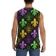 thumbnail image 4 of Fotbe Mardi Gras1 Men's Camiseta sin Mangas Estampada para Hombres, Playera Casual para Gimnasio, Entrenamiento, Playa-3X-Large, 4 of 7