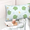 thumbnail image 6 of Kll Kawaii Frogs Pillow Covers Envelope Closure,Super Soft And Cozy Fuzzy Fleece Pillow Case Cover 14"X20", 6 of 8