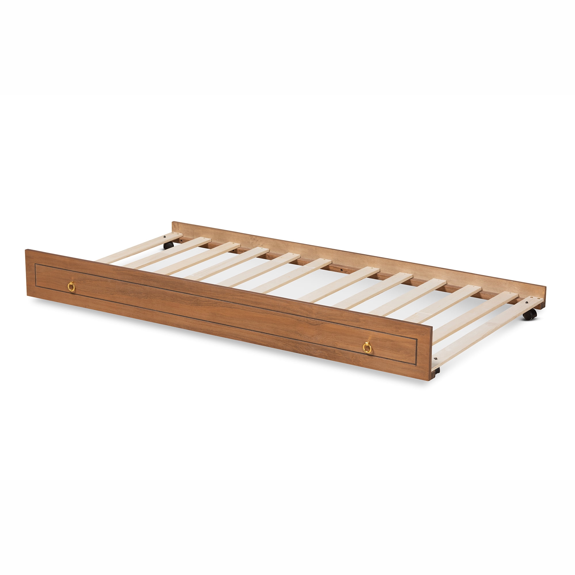 Baxton Studio Alya Classic Traditional Farmhouse Walnut Brown Finished Wood Twin Size Trundle