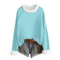 thumbnail image 4 of Womens Blouses Fashion Casual Long Sleeve Round Neck Tops Shirts Blouses Tops Long Sleeve Shirts For Women, 4 of 4