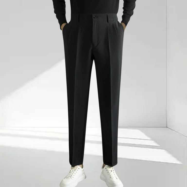 men's dress pants black tapered Men's New Slim Fit Black Tuxedo Men's Tapered Men's Dress Pants — MensUSA