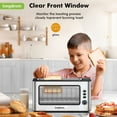 thumbnail image 2 of LONGDEEM Clear View 2-Slice Glass Toaster, Extra Long Slot, 6 Browning Levels, Defrost, Silver, 2 of 7