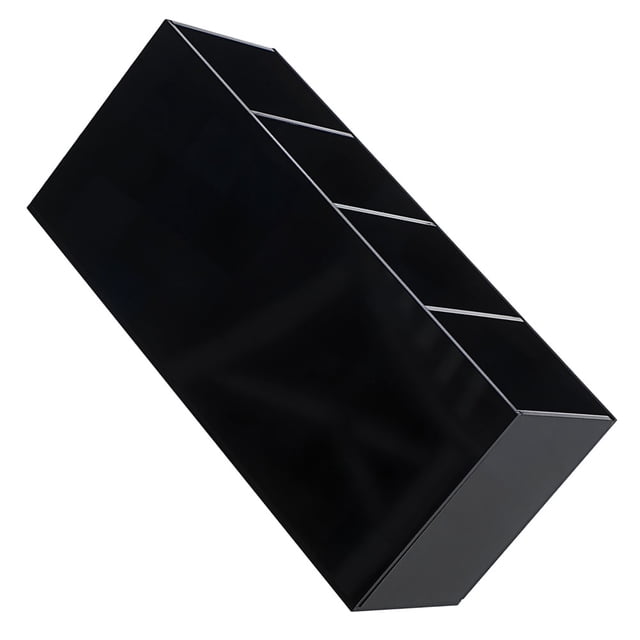 BESTYASH Organizador Acrílico Negro Con Compartimentos Para Brochas Maquillaje Y Bolígrafos En Escritorio