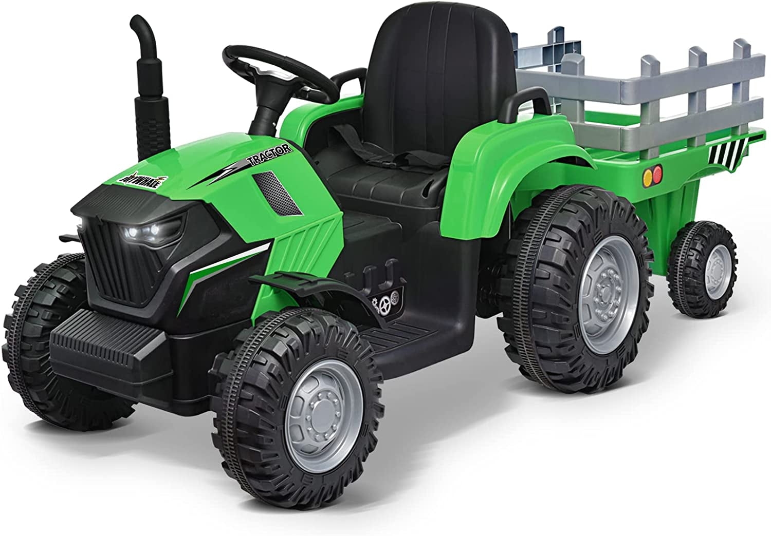 Joywhale 24V Kids Ride on Tractor with Trailer, with 400W Strong Engine