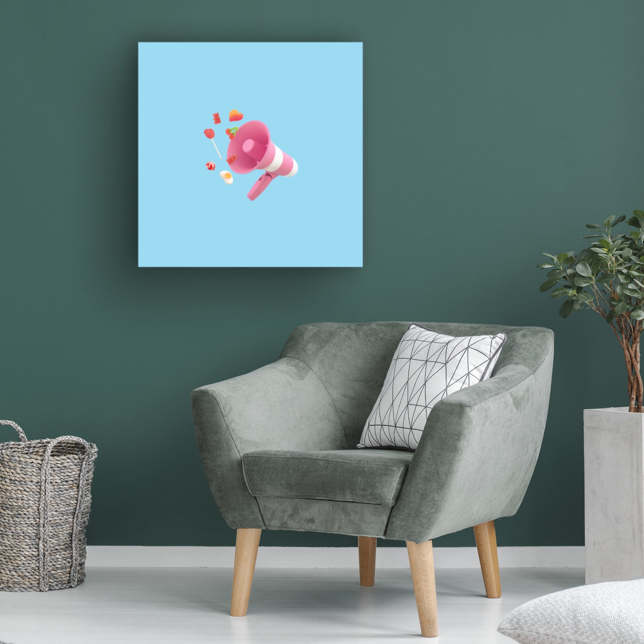 Canvas Wall Art - Julia Ramiro 'Sweet Words Wide' Wall Art for Living Room, Bedroom, or Office Décor by Trademark Fine Art - 35 x 35 Inches