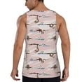 thumbnail image 3 of Easygdp Cloud Sloth Men's Tank Top, Sleeveless Muscle T Shirts, Breathable, Quick-Dry, Loose for Gym, Running, Fitness - 4X-Large, 3 of 9