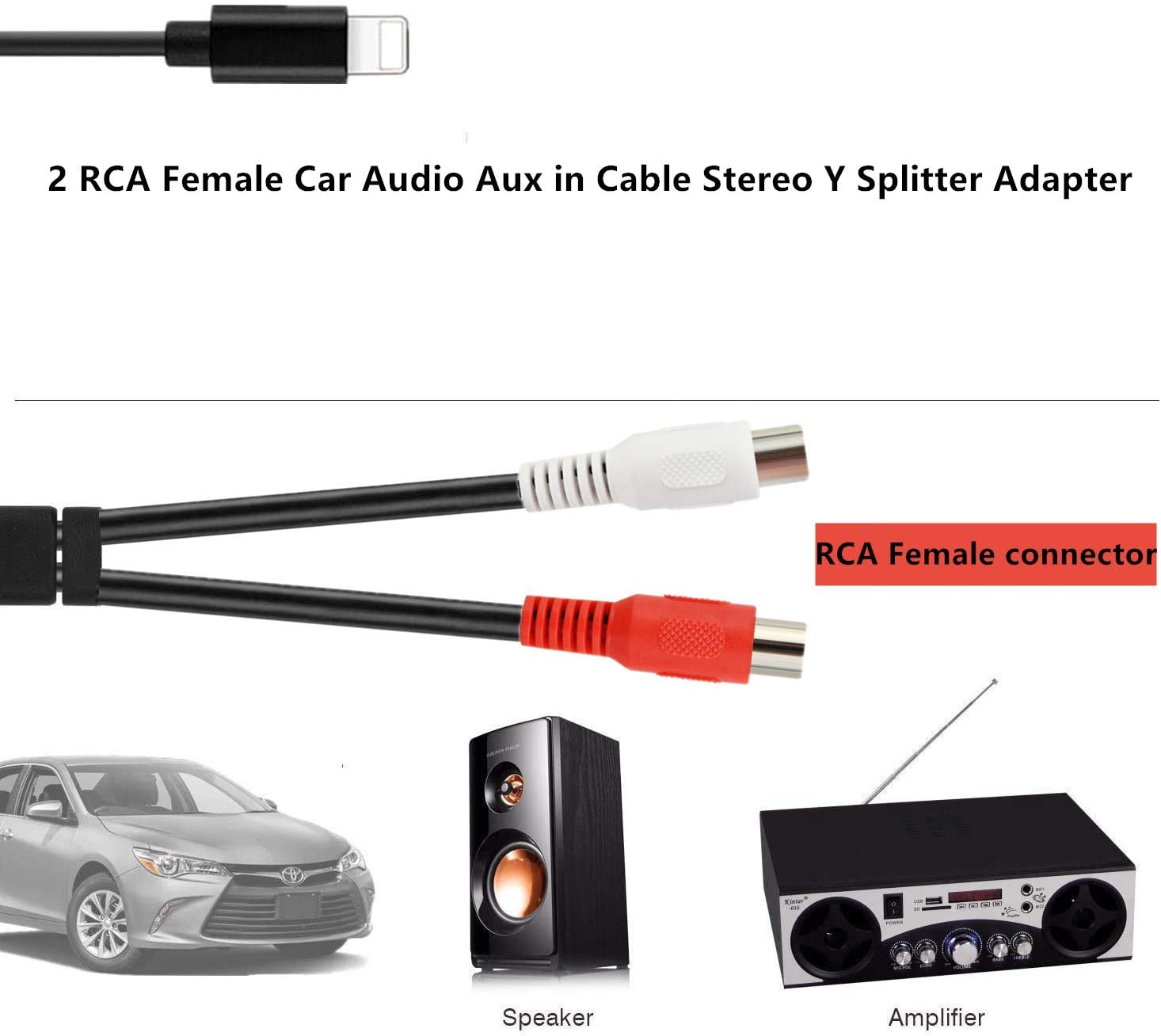 RCA Audio Aux in Cable Car Stereo Y 