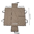 thumbnail image 4 of Ofertas Únicas 1 Pc Funda de Asiento de Coche Impermeable para Perro Gato Impresión de Cuadrícula Marrón, 4 of 6