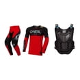 thumbnail image 1 of Oneal 2023 Mayhem Hexx Offroad Jersey Pant Chest Protector Combo Black/Red (Medium / 32), 1 of 8