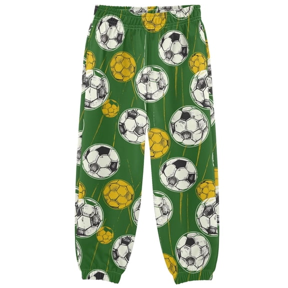 joogoo Football on Green Boys' Sweatpants Jogger Pants 5-6Y