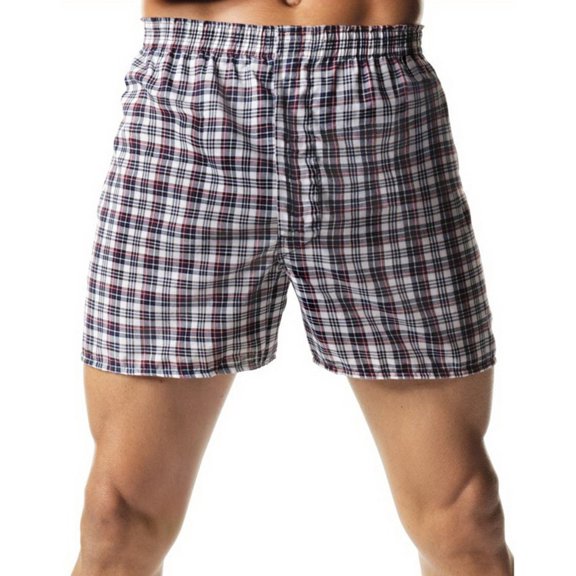 Hanes Men's Red Label Tartan Boxer P 2 (Pack of 3) 3 Assorted