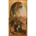 thumbnail image 3 of Louis-Antoine-Léon Riesener 11x18 Black Modern Framed Museum Art Print Titled - Rest During the Flight to Egypt (1854), 3 of 5
