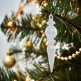 thumbnail image 5 of LGHDIWN 6 Pcs Christmas Finial Ornaments Shatterproof Plastic Finial Ball Drop Ornaments, Christmas Tree Hanging Decorations for Holiday, Vintage Drop Finial Pendant, 5 of 7