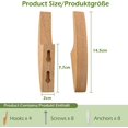 thumbnail image 5 of 4 Pack Wall Coat Hooks Wooden Wall Hooks For Hanging, 5 of 5