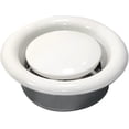 thumbnail image 1 of Diffuseur d'Air Rond Blanc 100mm pour Plafond, Tuyau de Grille Ronde, Valve à Disque Réglable en Métal, Couvercle de Grille d'Aération, 1 of 5