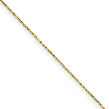 0.8mm 14k Yellow Gold Loose Rope Chain Necklace