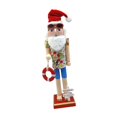 thumbnail image 4 of AMLESO 15inch Wood Beach Santa Figure Nutcracker Puppet Toy for House Warming Party C, 4 of 8