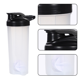 thumbnail image 3 of Botella mezcladora con citas motivacionales Vaso mezclador de proteínas|Almacenamiento de contenedores acoplable, 3 of 5