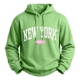 thumbnail image 4 of TKKCS Mens Graphic Hoodies Loose Fit Fall Winter Casual Long Sleeve Pullover Sweatshirt Green XL, 4 of 5