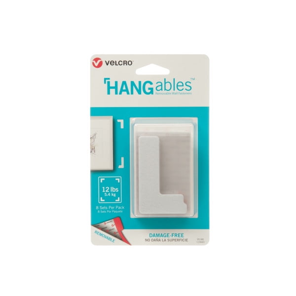 Velcro HANGables™ Removable Damage Free Wall Fasteners Rectangles Corners 