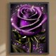 thumbnail image 1 of Cuadros Decorativos 5D bricolaje taladro redondo completo diamante pintura rosa Kit decoración del hogar artesanía (NH3495) Wdftyju embutido en tela, 1 of 7
