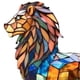 thumbnail image 3 of Arte de metal de vida silvestre, escultura animal, arte artesanal, decoración para el hogar y la oficina (león), 3 of 8
