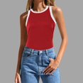 thumbnail image 2 of HBFAGFB Débardeurs pour Femmes Mode Col Rond Sans Manches Hauts Ajustés Légers Gilet Polyvalent RD2 Taille g, 2 of 4