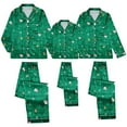 thumbnail image 4 of 2Pcs Family Matching Christmas Pajamas Sets Silk Satin Clothes Parent-Child Cute Print Sleepwear Pjs For Couples/Women/Men/Kids, 4 of 8
