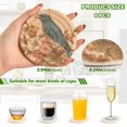 thumbnail image 7 of 6 Pcs Drink Coasters with Holder 3.94in Woven Coasters for Drinks Bluebird on Elegant Branch Coaster Set for Protection Table, 7 of 7