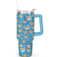 thumbnail image 2 of Cute Dog Design 40oz Tumbler with Handle - Double Wall Insulated Coffee Mug for Women - Dog Mom Gift Travel Cup with Straw, 2 of 7